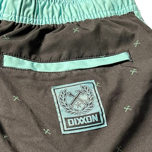 Dixxon Men Finney Chad Shorts Mens Small Quick Dry Swim Trunks Scalloped Leg AOP - Picture 7 of 7